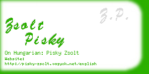 zsolt pisky business card